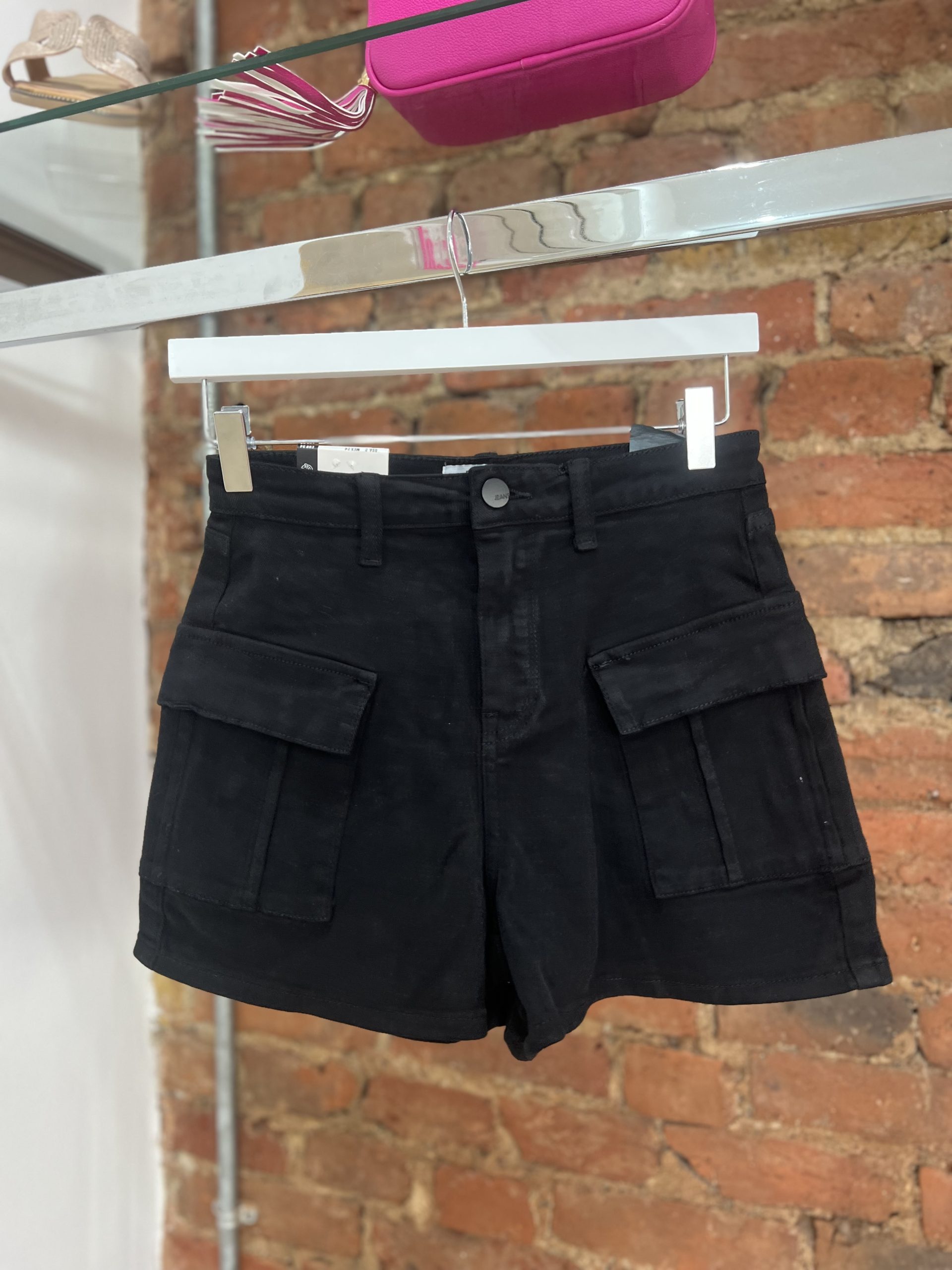 Black Pocket Denim Shorts - Designer Chic