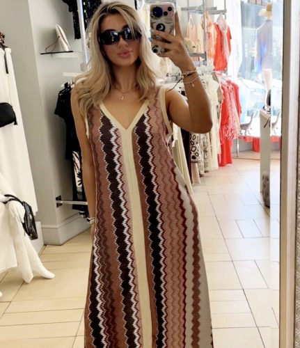 LLYDIA Stripe Maxi Dress