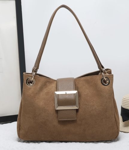 Two Tone Suede Look Bag - Various Colours